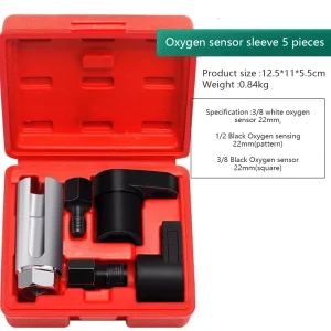Oxygen Sensor Wrench Kit for Automotive O2 Socket Removal Install Offset Vacuum Sensor Socket Thread Chaser Hand Tool Set