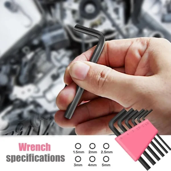 24Pcs Household DIY Tool Set Pink DIY Tool Kit for Women,Compact Mini Tool Box Set,Small Mini Tool Box Set of Basic Ladies Tools - Image 4