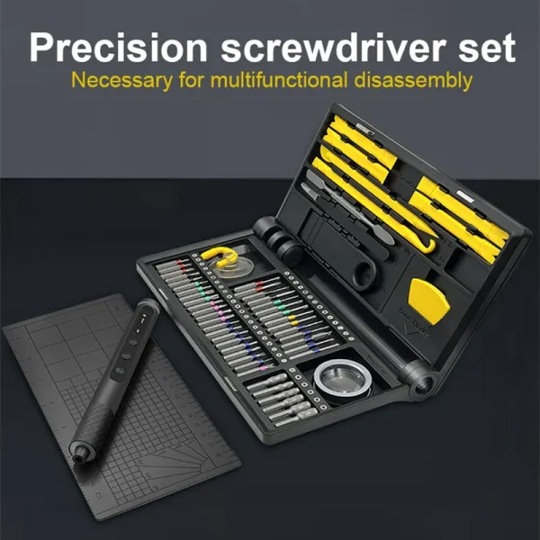 71 in 1 Precision Electric Screwdriver Set S2 High Hardness Alloy Steel with LED Light Multi-function Repair Tool for Camera DIY